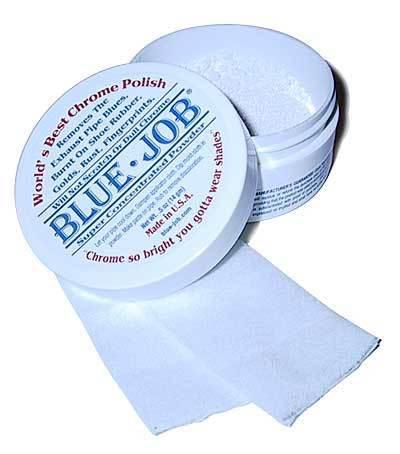 Blue job chrome exhaust polish + lint free polishing cloth