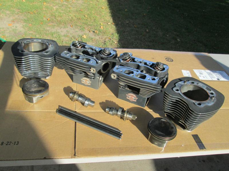 Stock harley 103" acr twin cam heads, cylinders, pistons, cams, complete top end