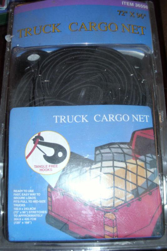 Harbor freight 72" x 96" nylon cargo net 32 adjustable plastic hooks used