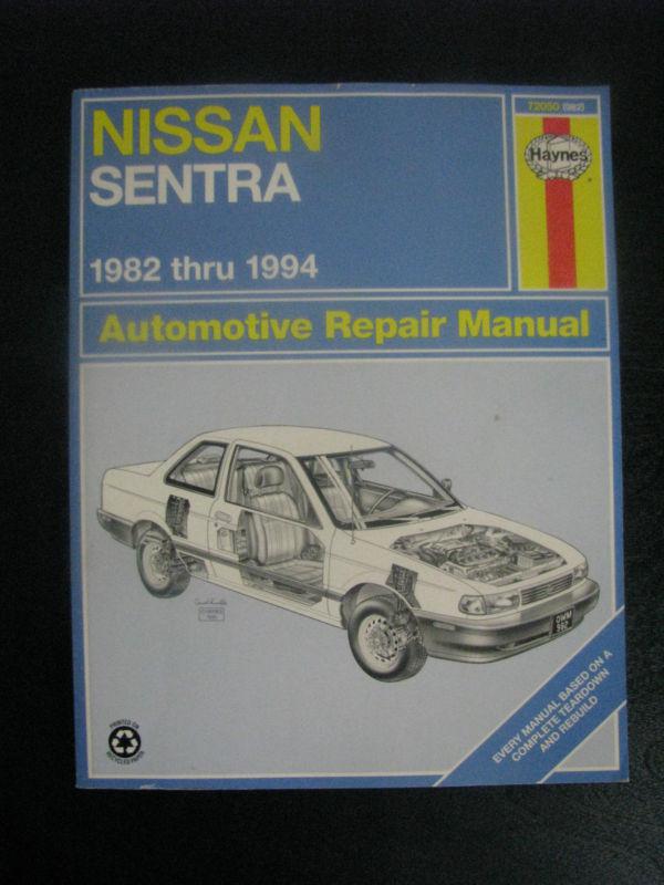 Haynes repair manual nissan sentra 1982 thru 1990 