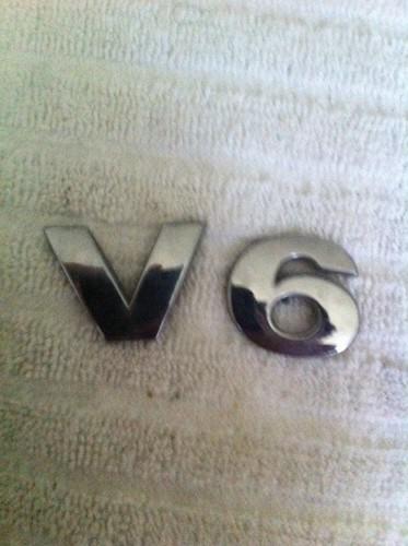 1998 1999 2000 vw passat rear trunk chrome emblem letters v6 only