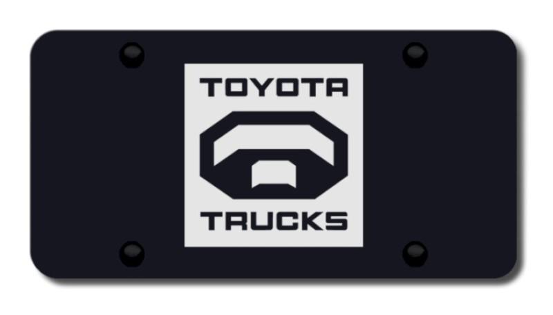 Toyota truck laser etched black license plate made in usa genuine