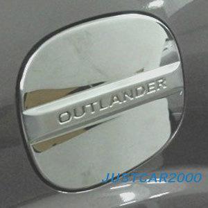 Chrome fuel door cover trim gas tank cap fit mitsubishi outlander 2008-2012
