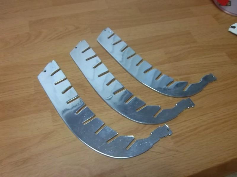 1960 cadillac front grille vertical outter  pieces rechromed 