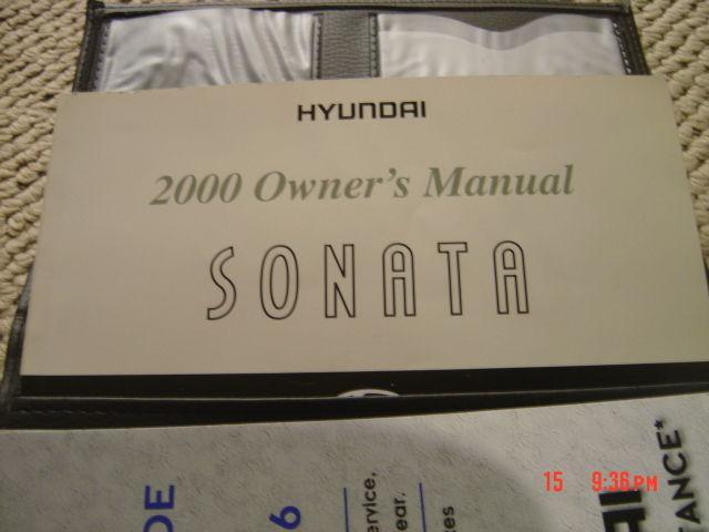 2000 hyundai sonata owners manual