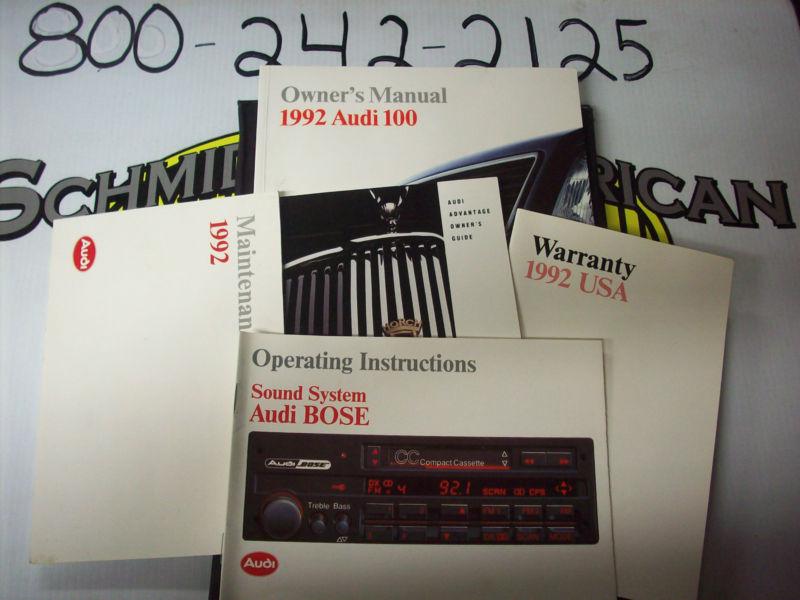 1992 92 audi 100 owner's manual set book nice