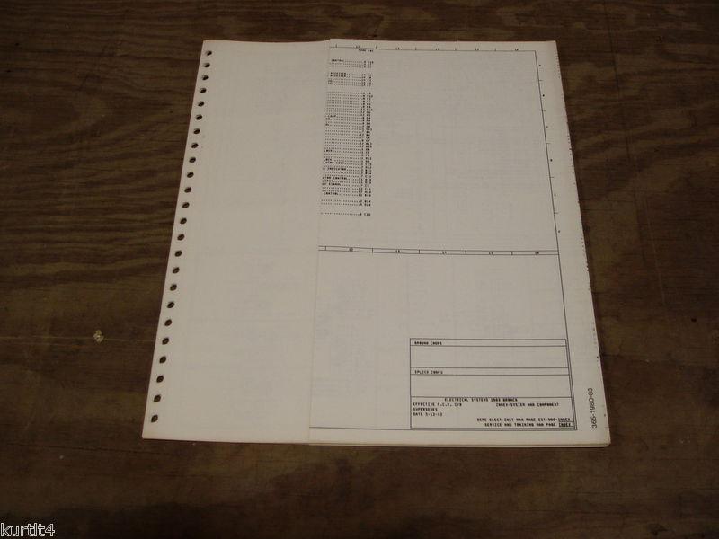 1983 ford f100 f150 f250 f350 wiring diagram schematic sheet service shop manual