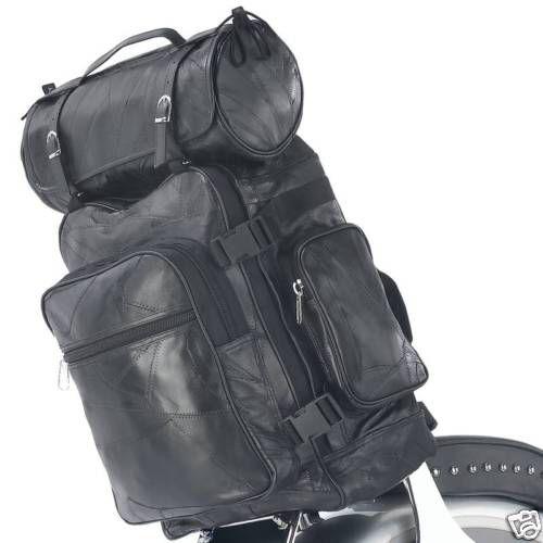 Motorcycle luggage 3 pc barrel bag backpack tool bag