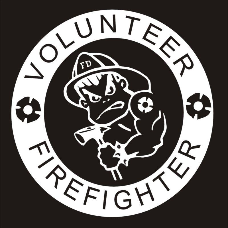 Volunteer firefighter vinyl decal sticker
