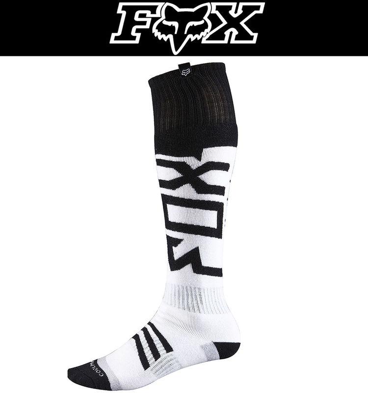 Fox racing coolmax intake thin socks black white shoe sizes 8-13 dirt atv mx '14