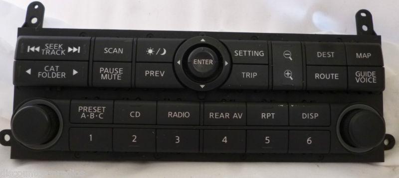 06-07 nissan pathfinderr bose radio 6 disc cd mp3 gps navigation control panel