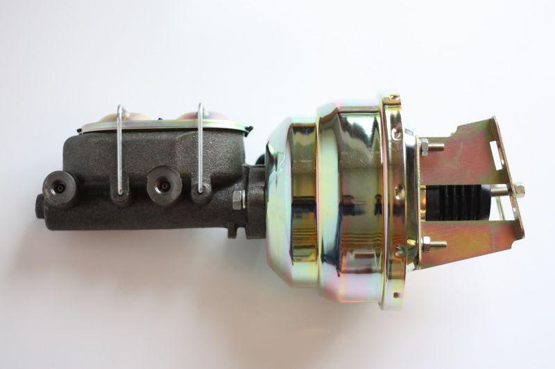 1960-66 chevy c10 8" dual zinc power brake booster kit adj prop valve (3n105)