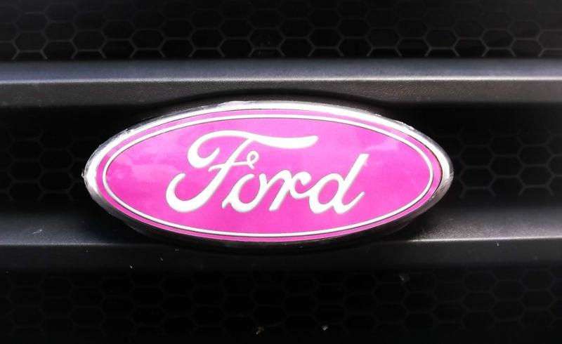 Ford f-150 grill emblem vinyl  decal (overlay)  pink for  9" oval fit  2004-2013