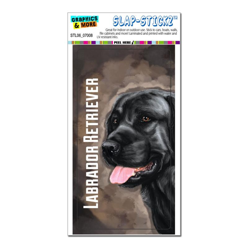 Black labrador retriever brown - dog pet - slap-stickz™ window bumper sticker