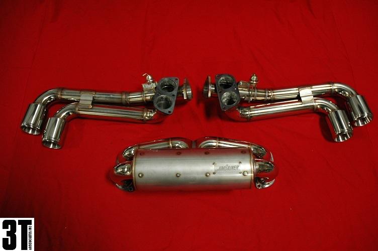 Jim gainer sport muffler 4 tailpipes round with exhaust flap for ferrari f430 
