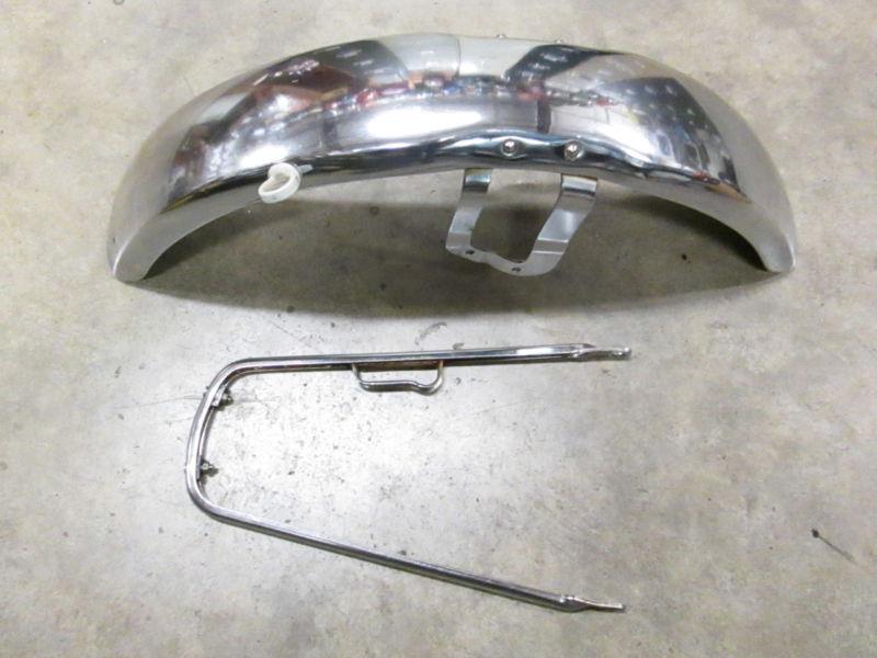 75 76 honda cb360t front fender with brace & cable guide cb 360 twin