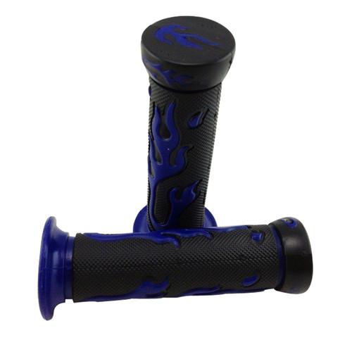 Hand grip handlebar soft rubber 7/8" 22mm universal handle bar grip honda blue
