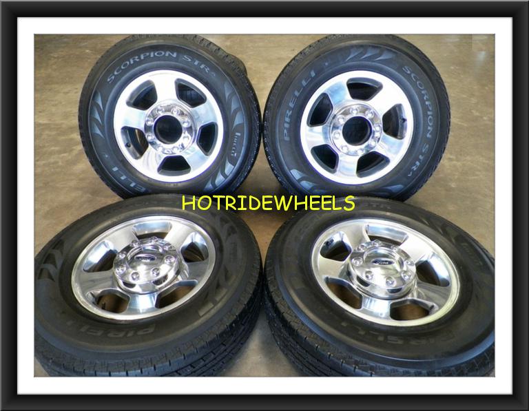 17" ford f250 f350 oem wheels with pirelli tires lt  265/70/17           #904b