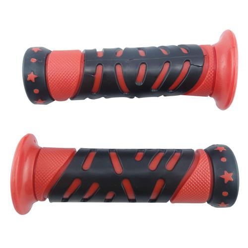 Universal hand grips 7/8" 22mm rubber hand grip for motorcycles dirt bike red