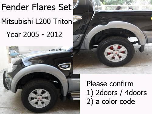 Mitsubishi l200 triton year 2005 - 2012 ml mn fender flares flare wheel arch