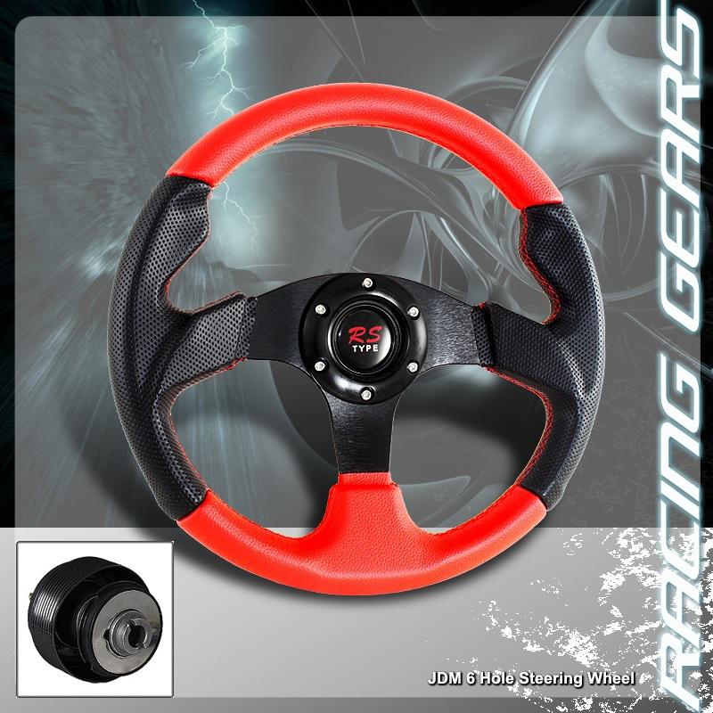 90-93 acura integra 88-91 honda civic crx 320mm pvc leather steering wheel + hub