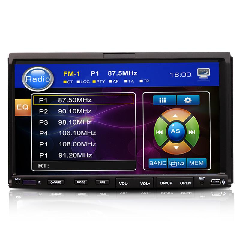 Double 2 din 7" hd in dash car stereo dvd cd radio player deck swc touch screen