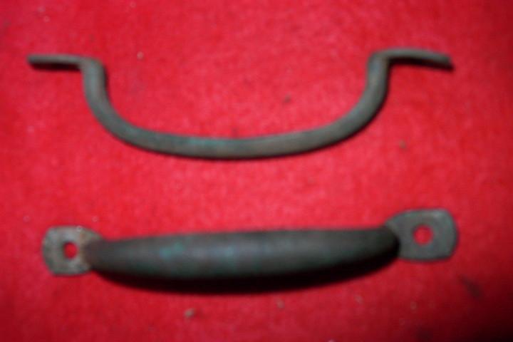 1933-34 dodge plymouth hood handles. ( pair )