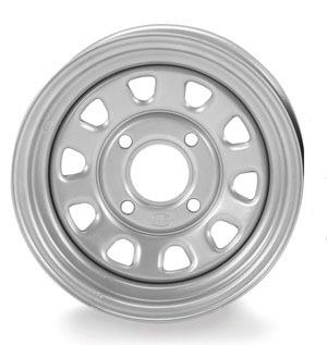 Itp delta rear wheel 12x7 4/110 2+5 silver for bombardier can am hon for suz yam