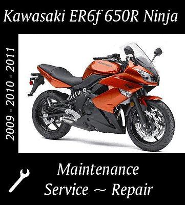Kawasaki 650r ninja ex650 650 r service repair maintenance manual 2009 2010 2011