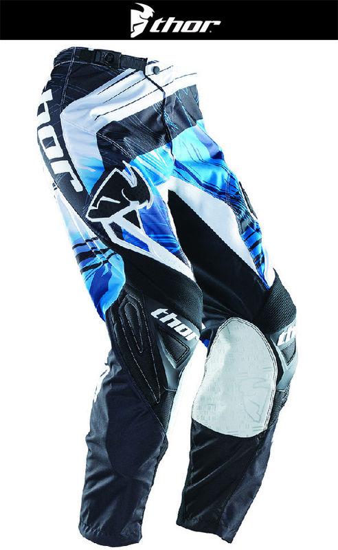 Thor youth phase swipe blue black white dirt bike pants motocross mx atv 2014