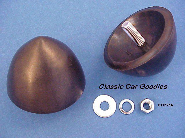 1959 chevy front bumper bullets (2) rubber new