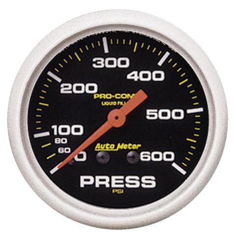 Auto meter 5425 pro-comp; liquid-filled mechanical pressure gauge