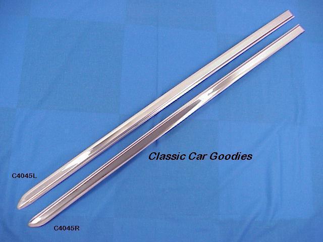 1953-1954 chevy front fender stainless trim (2) l & r