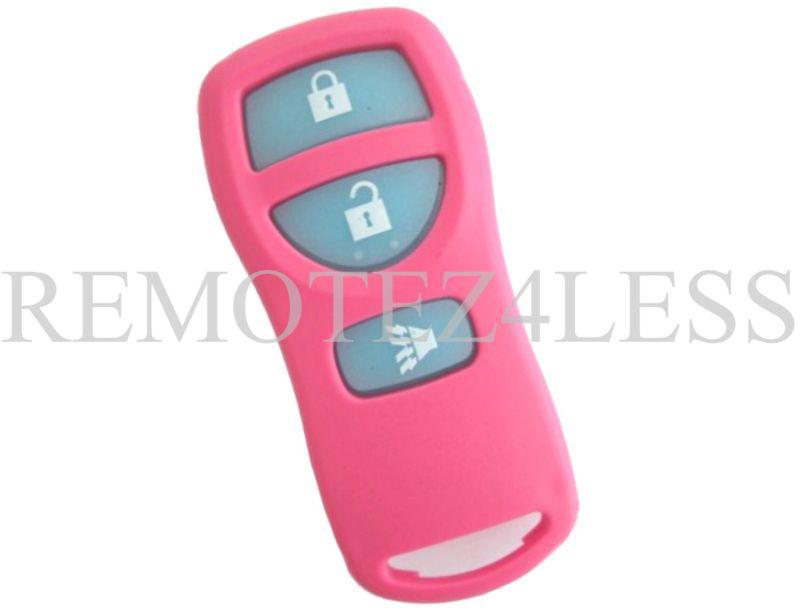 New pink glow in the dark nissan infiniti keyless entry remote key fob clicker