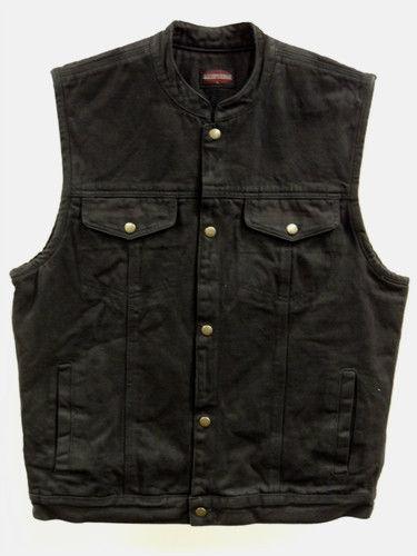 Mens denim club vest-patch back- sons of anarchy style - free shipping !!