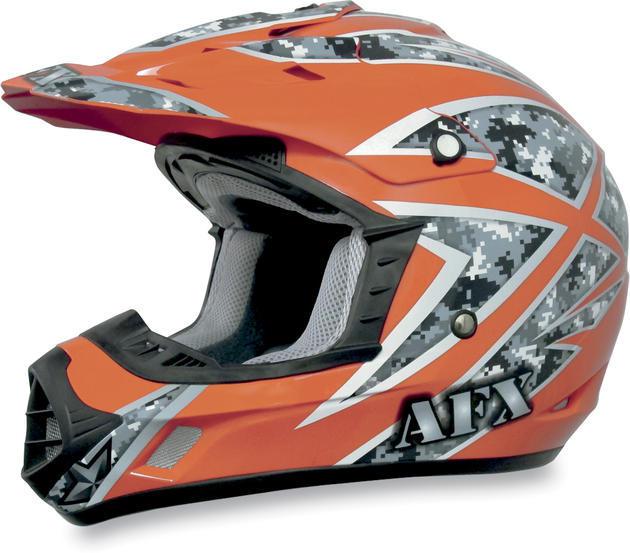 Afx fx-17 camo offroad motorcycle helmet safety orange 3xl/xxx-large