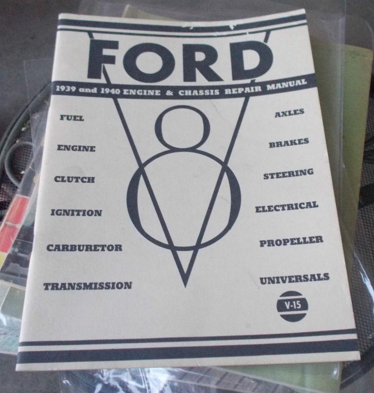 Purchase 1939 1940 Ford Shop Service Repair Manual Engine Drivetrain