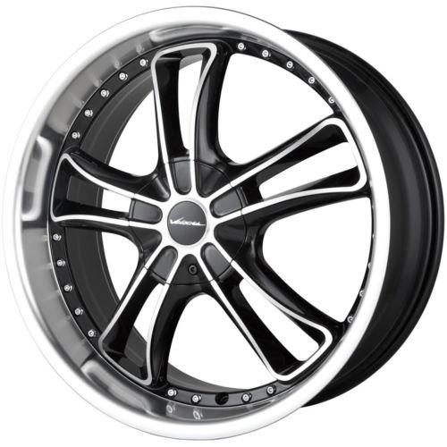 22x8.5 black veloche ventata wheels 5x115 5x5 +40 chrysler 300s awd 300 awd