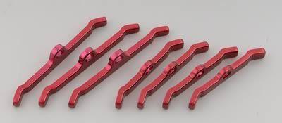 Moroso valve cover hold-down tabs steel red chevy big block set of 7