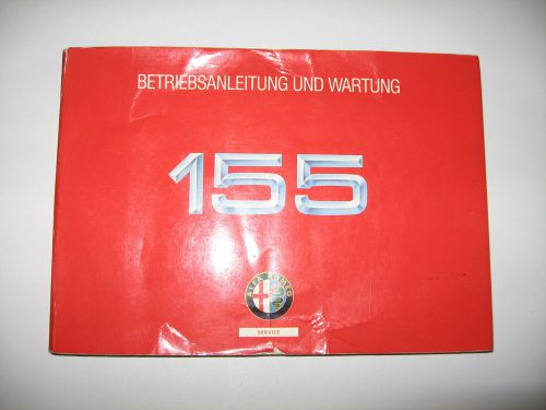 Alfa romeo 155 owners manual