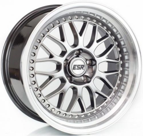 Esr sr01 18x9.5 5x114.3 +35 silver wheels aggressive fits accord rsx tsx tiburon