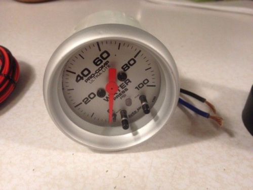 Autometer 4368 ultra lite pro comp water pressure gauge 0-100 psi
