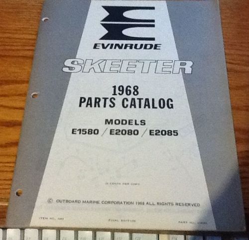 1968 evinrude skeeter e1580-2085 snowmobile parts catalog