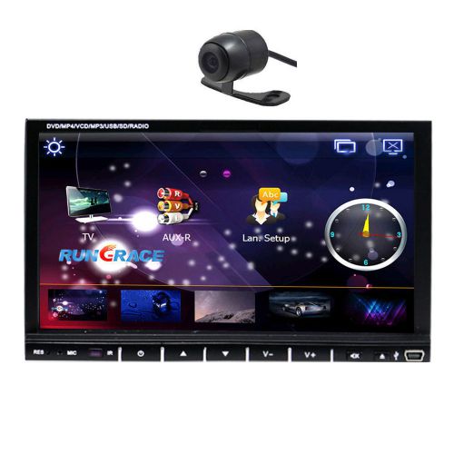 7&#034; touch screen 2 din radio stereo in dash no gps hd car dvd cd player tv camera