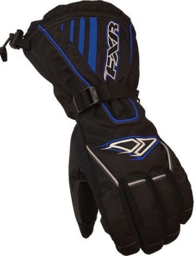 Fxr mens fuel black/blue cold weather winter snowmobile gloves - small - new