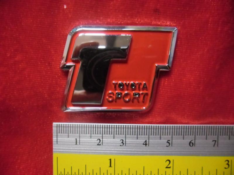 Toyota sport red sticker emblem. car tuning, detailing. 