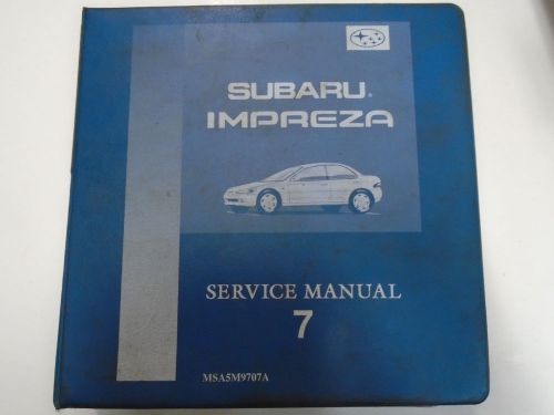 1997 subaru impreza service manual wiring troubleshooting volume 7 oem book used