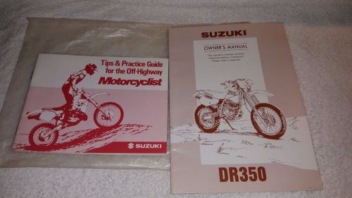 Suzuki dr350 off road dual sport motorcycle bike owners manual &amp; practice guide