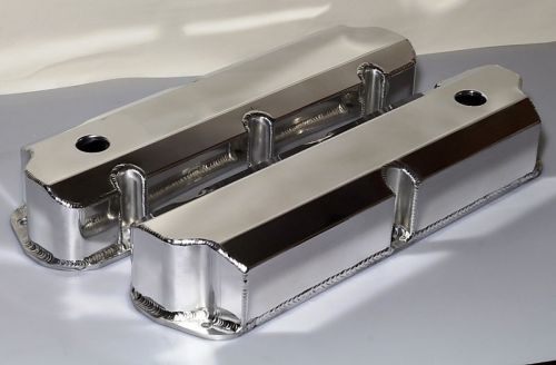 Ford fe 352 360 390 polished fabricated tall aluminum valve covers 8098-8p
