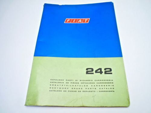 Fiat 242 factory bodywork parts manual